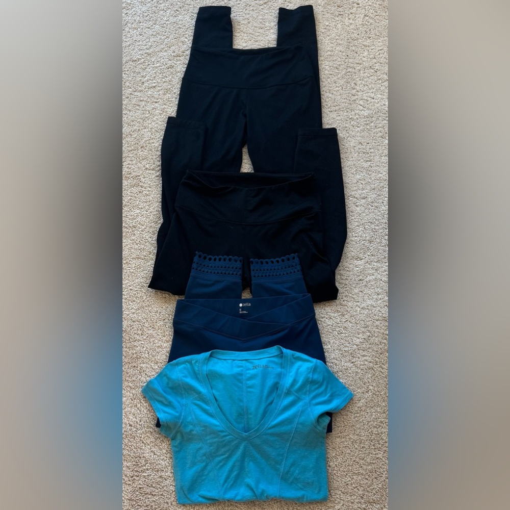 Zella and Z by Zella BUNDLE yoga pants and shirt size small